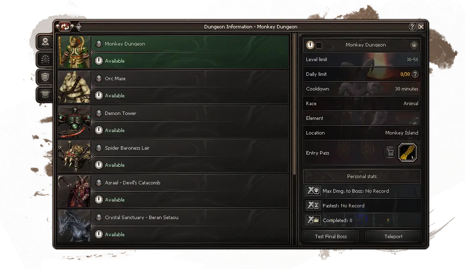 Dungeon UI